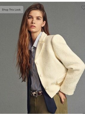 J. Crew Ivory Teddy Bouclé Jacket